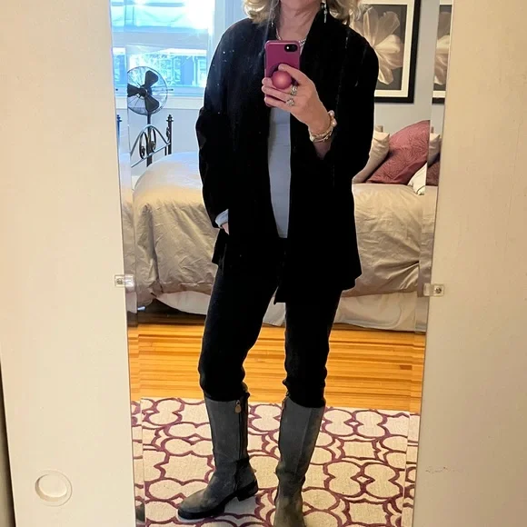 Eileen Fisher chocolate brown Suede Jacket - Picture 5 of 8